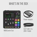 Профессиональная звуковая карта RODE Caster Duo, Миксер для прямой трансляции, USB-C, поддержка 2 входов4 выходов для прямой трансляции аудио записи (art.: 3920c2347a61e)