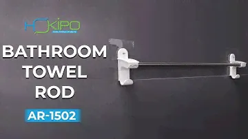 HOKIPO Magic Sticker Series | Self Adhesive Bathroom Towel Hanger with 2 Hooks (AR1502)