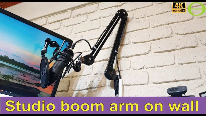 Studio boom arm mounted onto wall - Rode PSA1 and Amazon Generic version.