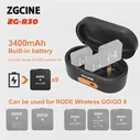 🛍 Внешний аккумулятор ZGCINE ZG-R30 для Rode Wireless GO 2 I II Mic, 3400 мАч, встроенный аккумулятор G0 2