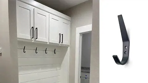 Coat Hooks Wall Mounted Towel Hook Heavy Duty Aluminum Double Robe Hanger for Bathroom Kitchen Offic