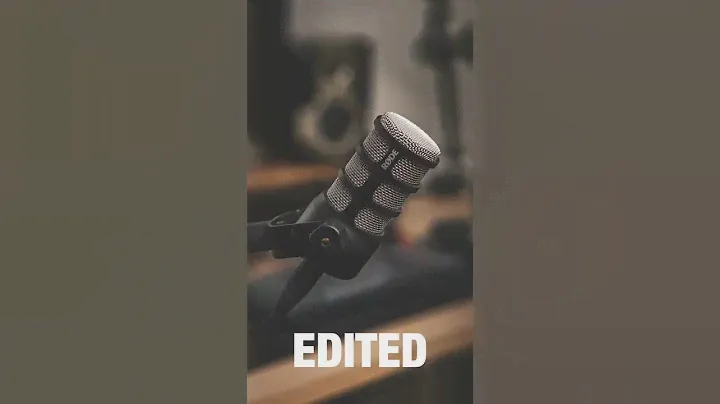 Before and after of this photo of the Rode PodMic