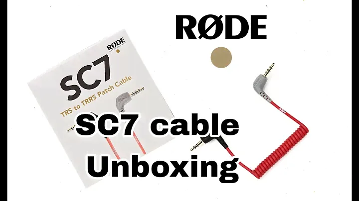 Rode Microphone SC7 TRS to TRRS Patch Cable | SC7 Cable Review & Unboxing
