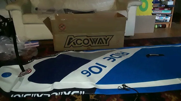 Acoway Ride 106 Paddle Board unpackaging