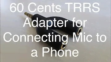 60 Cents TRRS Adapter for Connecting Mic to a Phone