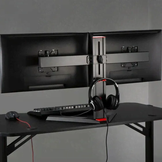 Rode Stojak biurkowy na 2 monitory 17" - 27" Pro Duo Gaming (ALZPROD17-27-B)-1